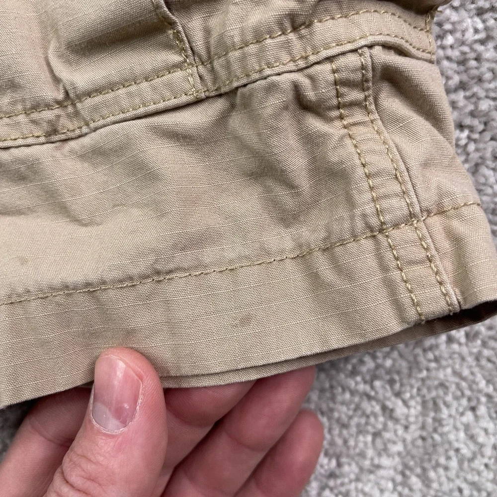 Levis Shorts‎ Mens 36 Tan Khaki Cargo Utility Tactical Ripstop Flap Pockets